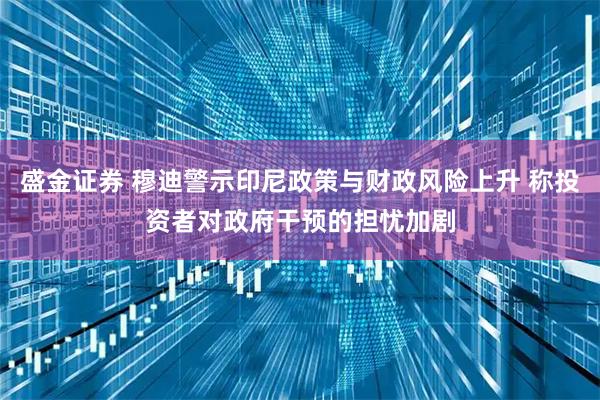 盛金证券 穆迪警示印尼政策与财政风险上升 称投资者对政府干预的担忧加剧
